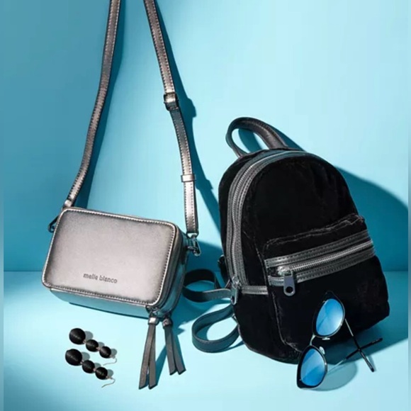 Melie Bianco Finn Pewter Box Camera Crossbody Bag - Picture 4 of 16